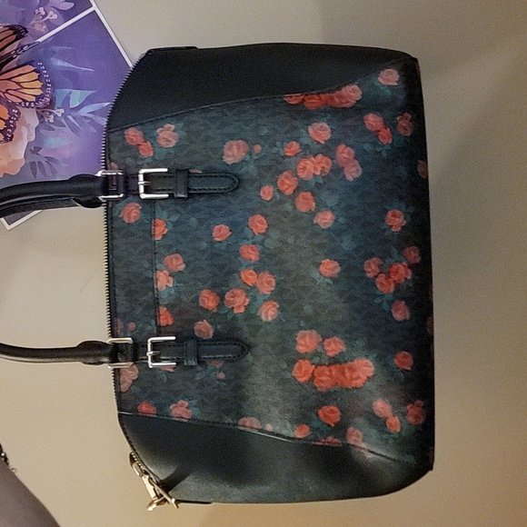 Michael Kors Rose Print Purse New - Picture 2 of 13